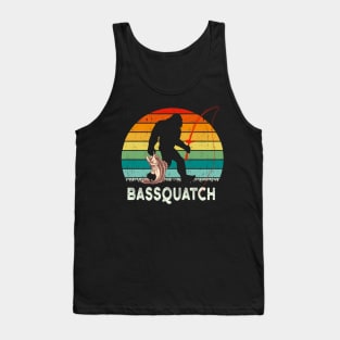 Bass Quatch Angler Fish Vintage Gift Tank Top